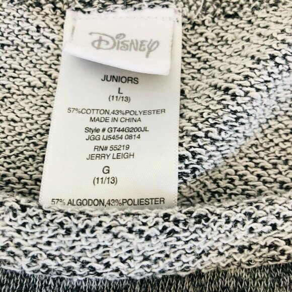 Disney Sweat Shirt Mickey Mouse Graphic Juniors L Gray Red Sweatshirt Pullover - Picture 6 of 7